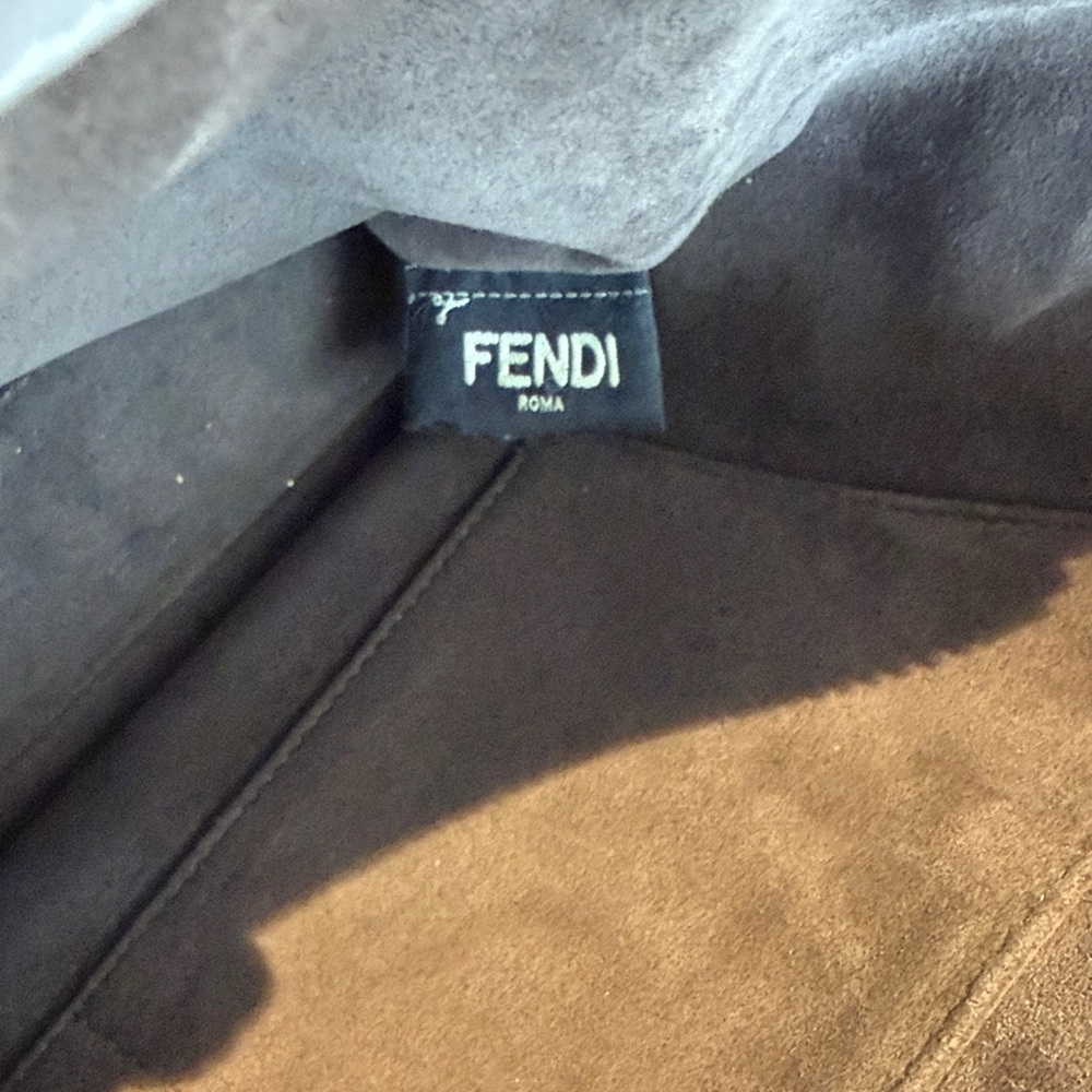 Fendi Dotcom Bag With Python Handle And Strap Gre… - image 2